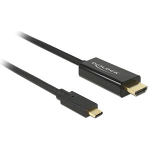 Delock Thunderbolt 3 USB Type C - HDMI (Type A) (3 m, USB Type C, HDMI), Videokabel
