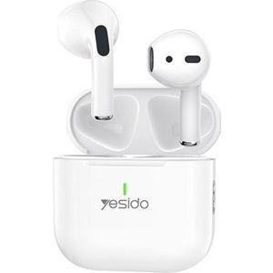 Yesido - Wireless Earbuds (TWS17) - with Bluetooth V5.1, Half-In-ear Design, 200mAh, Type-C - White, Koptelefoon, Wit