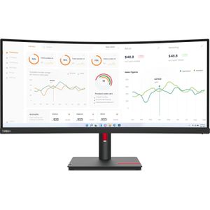 Lenovo - ThinkVision T34w-30 - Monitor - Zwart - 34 inch - 3440 x 1440 pixels