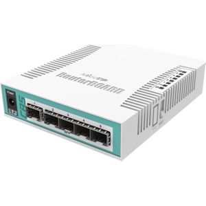 MikroTik CRS106-1C-5S L5 5xSFP 1G, 1xGigabit LAN PoE / SFP combo, bureaukast (6 ports), Netwerkschakelaar, Wit