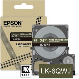 Epson LK-6QWJ Khaki, Wit