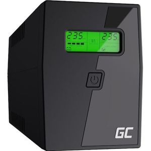 GreenCell UPS UNINTERRUPTIBLE POWER SUPPLY groene cel 600VA 360W MET LCD DISPLAY UPS01LCD, UPS