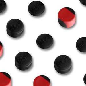iPega P5006 Silicone Duimkapjes voor PS5 6st Zwart/Rood (PS5), Accessoires voor spelcomputers, Zwart