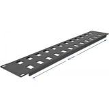 Delock - Patch Panel - 19 Inch - 24 Keystone Modules - 2U - Zwart - Metaal