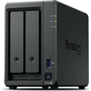 Synology - DiskStation DS725+ - Netwerkopslag - Zwart