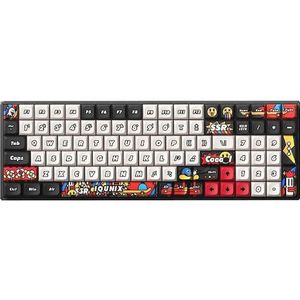 Iqunix F97 Graffiti Slate Draadloos Gaming Toetsenbord, RGB - Maansteen Schakelaars (DE, Draadloze), Toetsenbord, Veelkleurig