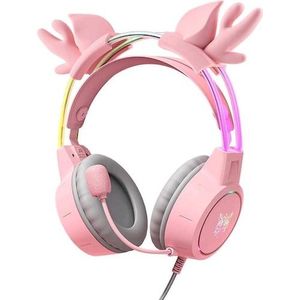 ONIKUMA - X15 Pro - Gamingheadset - Roze - Bedraad