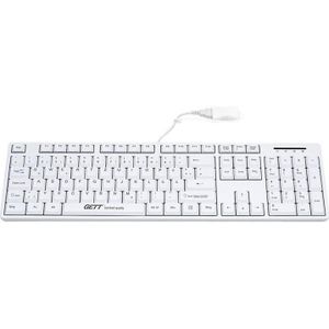 Gett TKL-105 CleanType Easy Basic (DE, Bedraad), Toetsenbord, Wit