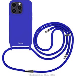 Artwizz HangOn hoesje Silicone + Opladen (iPhone 15 Pro), Smartphonehoes, Blauw
