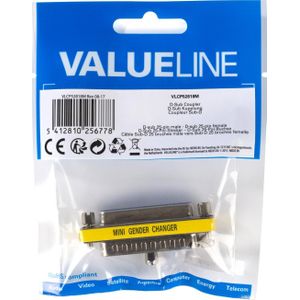 Valueline Seriële adapter D-SUB 25-polig Mannelijk - D-SUB 25-polig Vrouwelijk Metaal (0.05 m), USB-kabel