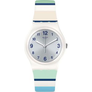 Swatch, Horloge, Marinai, Wit, Blauw, Turkoois, Groen, Grijs, (Analoog horloge, 34 mm)