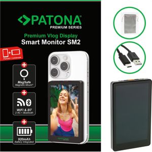 Patona Kontrollmonitor für Selfie + Vlog, Andere smartphone accessoires, Zwart