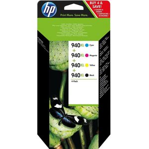 HP 940XL inktcartridge 4 stuk(s) Origineel Hoog (XL) rendement Zwart, Cyaan, Magenta, Geel