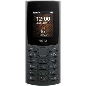 Nokia 105 4G (2023) Dual SIM Houtskool (1.80", 4G), Sleutel mobiele telefoon, Zwart