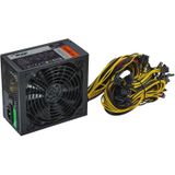 Akyga Ultimate ATX voeding 1250W AK-U4-1250 80 PLUS Gold bitcoin miner (1250 W), PC-voedingseenheid, Zwart