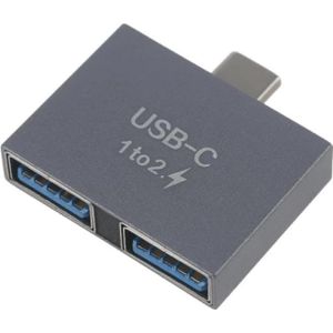 PowerGuard USB-C naar dubbele USB-A Splitter Laadadapter, USB-kabel