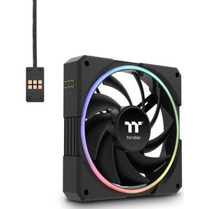 Thermaltake TS120 EX RGB Fan Black 3Pack (120 mm, 3 x), PC ventilator, Zwart