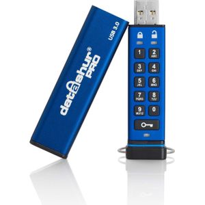 iStorage datAshur Pro 4GB (4 GB, USB A, USB 3.1), USB-stick, Blauw