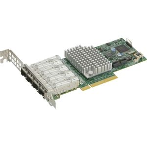Supermicro - AOC-STG-I4S - Netwerkkaart - Zilver - PCI Express, Ethernet, 8000 Mbit/s