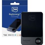 3MK MagSynergy 10000mAh / 3,7V/37Wh 5V-2A/9V-2,22A/12V-1,5A 18W (max.) (10000 mAh), Powerbank, Zwart