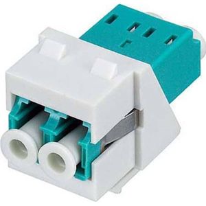 Rutenbeck LC-D Keystone Module KMK-LC-D OM3 aqua zuiver wit (Keystone module), Netwerk accessoires