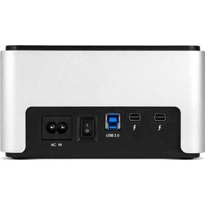 OWC Drive Dock: Thunderbolt 2 + USB3 Dual Drive Bay Oplossing, Externe harde schijf, Wit, Zwart