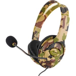 Xtreme 90471 hoofdtelefoon en oortelefoon Oortelefoon 3,5 mm aansluiting Camouflage (Bedraad), Gaming headset, Veelkleurig