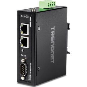 Trendnet Industrieel Ethernet (2 Havens), Netwerkschakelaar, Zwart