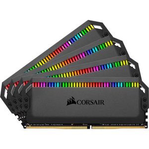 Corsair Dominator Platinum RGB (4 x 8GB, 3600 MHz, DDR4 RAM, DIMM 288 pin), RAM, Zwart