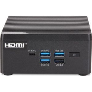 Wortmann TERRA PC-Micro 6100 Ultra 5 125H GREENLINE (500 GB, 32 GB, Intel Core Ultra 5 125H, GeForce GTX 570), PC, Zilver, Zwart