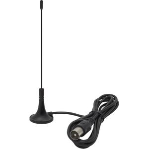 Berrybase Passieve DVB-T2 ministaafantenne met magnetische voet (Binnenantenne, DVB-T / -T2), SAT Spiegels + SAT Antennes, Zwart