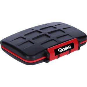 Rollei SD-kaarten etui (Klepje voor geheugenkaart), Digitale camera accessoires, Zwart, Rood