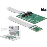 Delock - Converter M.2 Key A+E - Input Adapter - Met Flexibele Kabel - Mini PCIe Slot