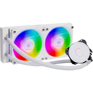 Cooler Master MasterLiquid ML240L ARGB White Edition V2 computerkast, Processorkoelingskit, CPU waterkoelers, Wit