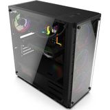 Krux - Leda - PC-behuizing - Zwart - Materiaal: Staal