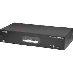 Aten 2-poorts USB True 4K DisplayPort KVM-switch, KVM schakelaars, Zwart