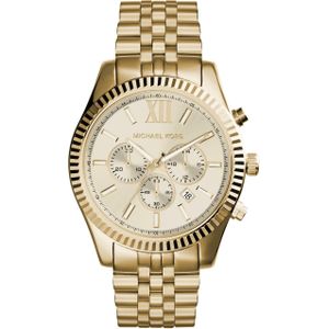 Michael Kors, Horloge, Lexington, Goud, (Chronograaf, 45 mm)