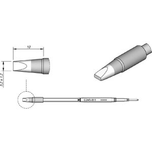 JBC Soldeerstift serie C245 beitelvormig, C245811/3,2 x 1,2 mm, recht, 20 mm langer, Soldeer accessoires