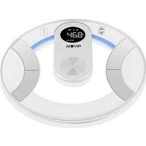 Muvip, Weegschaal, Round Design Digital Bathroom Scale with LCD Display and Glass Platform