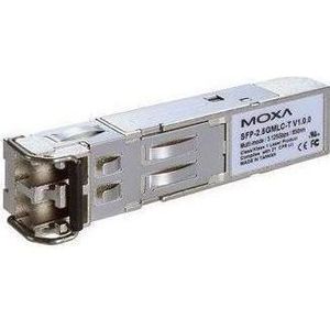 Moxa SFP-2.5GMLC-T - SFP-module met 1 2.5GBaseFX-poort met LC-connector, multimode, Zendontvangers