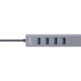 InLine 33271N interface hub USB 2.0 Type-C 5000 Mbit/s Grijs