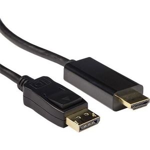 ACT Conversiekabel DisplayPort male naar HDMI-A male 5,00 m. Lengte: 5 m Dp mannelijk (5 m), Videokabel