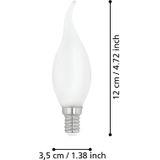 EGLO - LED Lamp E14 - Kaarsvormig - Milky - 4 Watt - 470 Lumen - Warm Wit