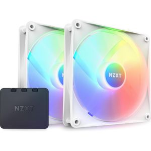 NZXT F140 RGB Core Computerkastventilator 14 cm Wit 2 st(en) (140 mm, 2 x), PC ventilator, Wit