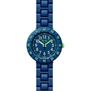 Flik Flak, Horloge, Solo Donkerblauw, Blauw, Grijs, Groen, (Analoog horloge, 36 mm)