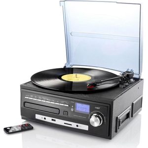 Auvisio Compacte stereo-installatie met MP3-codeur, Platenspeler, Zwart