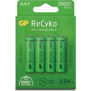 GP Batteries ReCyko+ (1 Pcs., AA, 2600 mAh), Batterijen