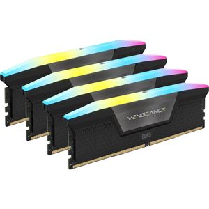 CORSAIR - VENGEANCE RGB - RAM Geheugen - Zwart - 96GB (4x24GB) - 6000MHz CL30 - Intel XMP iCUE Compatibel