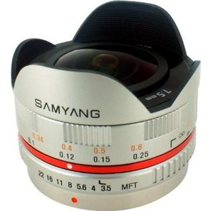 Samyang SY75MFT-S 7.5mm f/3.5 Lens for Micro Four Thirds (Micro Vier Derde, Micro Vier Derde), Objectief