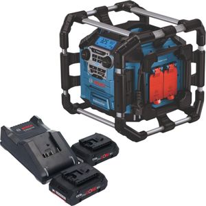 Bosch Professional Bosch GPB 18V-5 C Professional Akku Radio 18 V Bluetooth + 2x ProCORE Akku 4,0 Ah + Ladegerät (FM, Bluetooth), Radio, Zwart